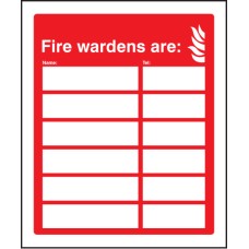Fire Wardens Are (6 Names and Numbers) Fire Wardens Are (6 Names and Numbers)