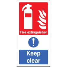 Fire Extinguisher Keep Clear (Multi Message) Fire Extinguisher Keep Clear (Multi Message)