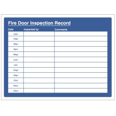 Fire Door Inspection Record Fire Door Inspection Record