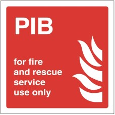 PIB For Fire and Rescue Service Use Only PIB For Fire and Rescue Service Use Only