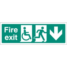 Disabled Fire Exit - Arrow Down Disabled Fire Exit - Arrow Down