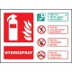 Hydrospray Extinguisher Identification Sign
