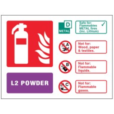 L2 Powder Extinguisher Identification Sign