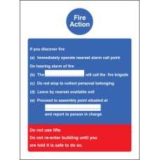 Fire Action Standard (Dialled Manually) Fire Action Standard (Dialled Manually)