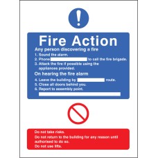 General Fire Action with Lift General Fire Action with Lift