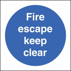 Fire Escape Keep Clear Fire Escape Keep Clear