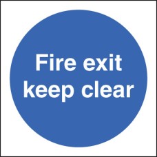 Fire Exit Keep Clear Fire Exit Keep Clear