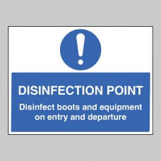 Disinfection Point - Disinfect Boots and Equipment on Entry and Departure - Disinfection Point - Disinfect Boots and Equipment on Entry and Departure -