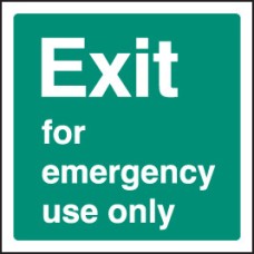 Exit for Emergency Use Exit for Emergency Use