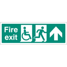 Disabled Fire Exit - Arrow Up / Straight On Disabled Fire Exit - Arrow Up / Straight On