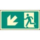 Intermediate Fire Exit Marker - Arrow Down Left