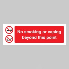 No Smoking or Vaping Beyond this Point