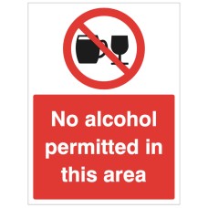 No Alcohol Permitted in this Area No Alcohol Permitted in this Area