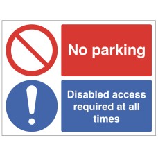 No Parking - Disabled Access Required at all Times No Parking - Disabled Access Required at all Times