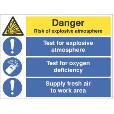 Risk of Explosive Atmosphere - Test for Oxygen Deficiency - Supply Fresh Air Risk of Explosive Atmosphere - Test for Oxygen Deficiency - Supply Fresh Air
