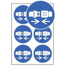 Seatbelt Symbol - Labels (Sheet of 6) Seatbelt Symbol - Labels (Sheet of 6)