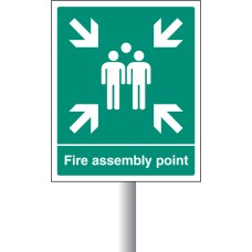 Fire Assembly Point - Aluminium with Channelling Fire Assembly Point - Aluminium with Channelling