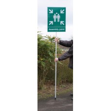 Mobile Assembly Point - Aluminium with Pole - 450 x 600mm Mobile Assembly Point - Aluminium with Pole - 450 x 600mm