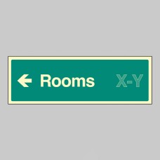 Rooms X-Y - Arrow Left (Specify when ordering) - 