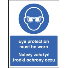 Eye Protection Must be Worn (English / Polish)