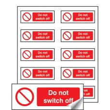 Do Not Switch Off Labels (Pack of 10) Do Not Switch Off Labels (Pack of 10)