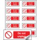 Do Not Unplug Labels (Sheet of 10)