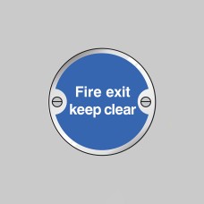 Fire Exit Keep Clear Disc Fire Exit Keep Clear Disc