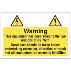 Warning - Wired to the Two Versions - Labels Warning - Wired to the Two Versions - Labels
