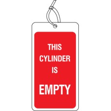 This Cylinder Is Empty - Safety Tag (Pack of 10)