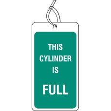 This Cylinder Is Full - Safety Tag (Pack of 10)