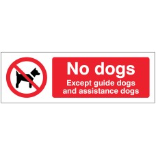 No Dogs - Except Guide Dogs and Assistance Dogs