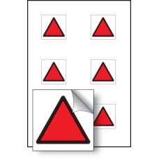 Red Triangle Vibration - Labels (Sheet of 6) Red Triangle Vibration - Labels (Sheet of 6)