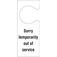 Sorry Temporarily Out of Service - Door Hanger Sorry Temporarily Out of Service - Door Hanger