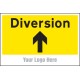 Diversion - Arrow Up / Straight On - Add a Logo - Site Saver