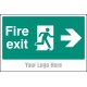 Fire Exit - Arrow Right - Add a Logo - Site Saver