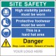 Hi Vis - Footwear - Hard Hat - Stop, Look, Listen - Add Logo - Site Saver