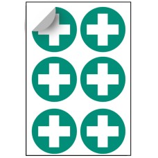 First Aid Symbol Labels (Sheet of 6) First Aid Symbol Labels (Sheet of 6)