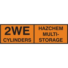 2WE Multi Cylinder Storage Placard Self Adhesive Retro-Reflective