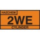 2WE Cylinder Storage Placard - Self Adhesive Vinyl