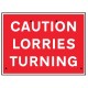 Re-Flex Sign - Caution - Lorries Turning