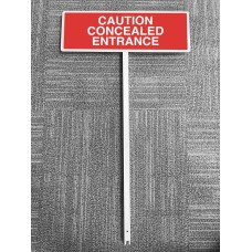 Caution - Concealed Entrance Verge Sign Caution - Concealed Entrance Verge Sign