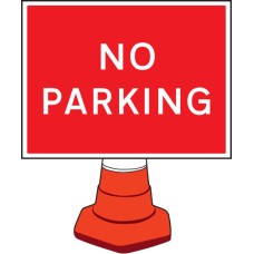 No Parking - Cone Sign