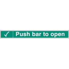 Push Bar to Open - Label Push Bar to Open - Label