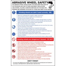 Abrasive Wheel Dangers & Precautions - Poster