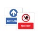 Entrance / No Exit - Double Sided Window Sticker