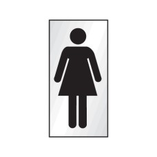 Ladies Symbol - Engraved - Aluminium / Brass Effect