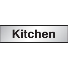 Kitchen Sign - Engraved - Aluminium / Brass Effect