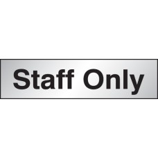 Staff Only - Engraved - Aluminium / Brass Effect