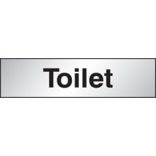 Toilet - Engraved - Aluminium / Brass Effect 