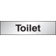 Toilet - Engraved - Aluminium / Brass Effect 